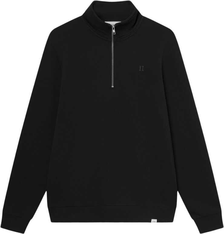 Les Deux Nørregaard Tonal Half-Zip Sweatshirt Black