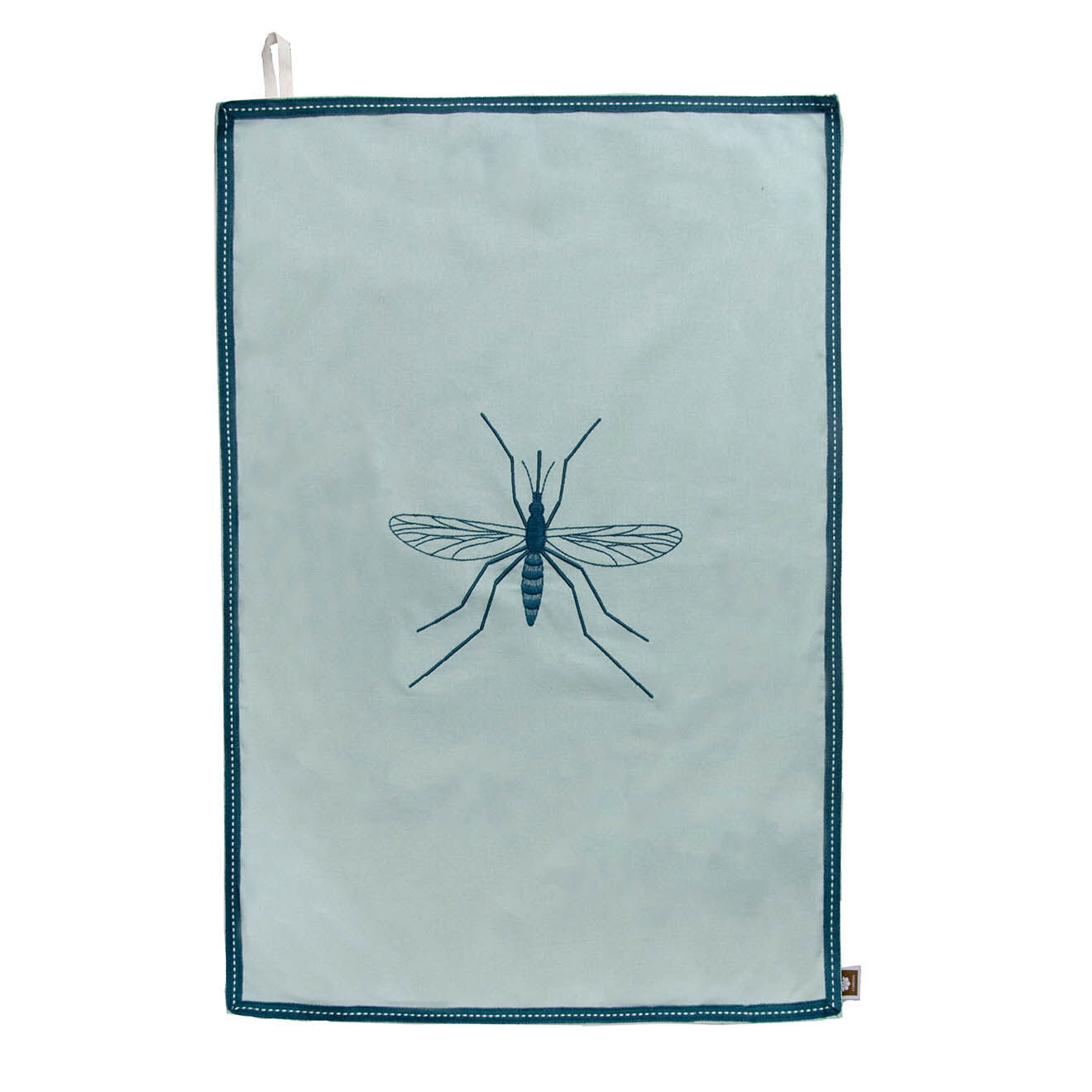 Febronie 2 Torchons en Coton Mosquito bleu paon - 50x75 cm