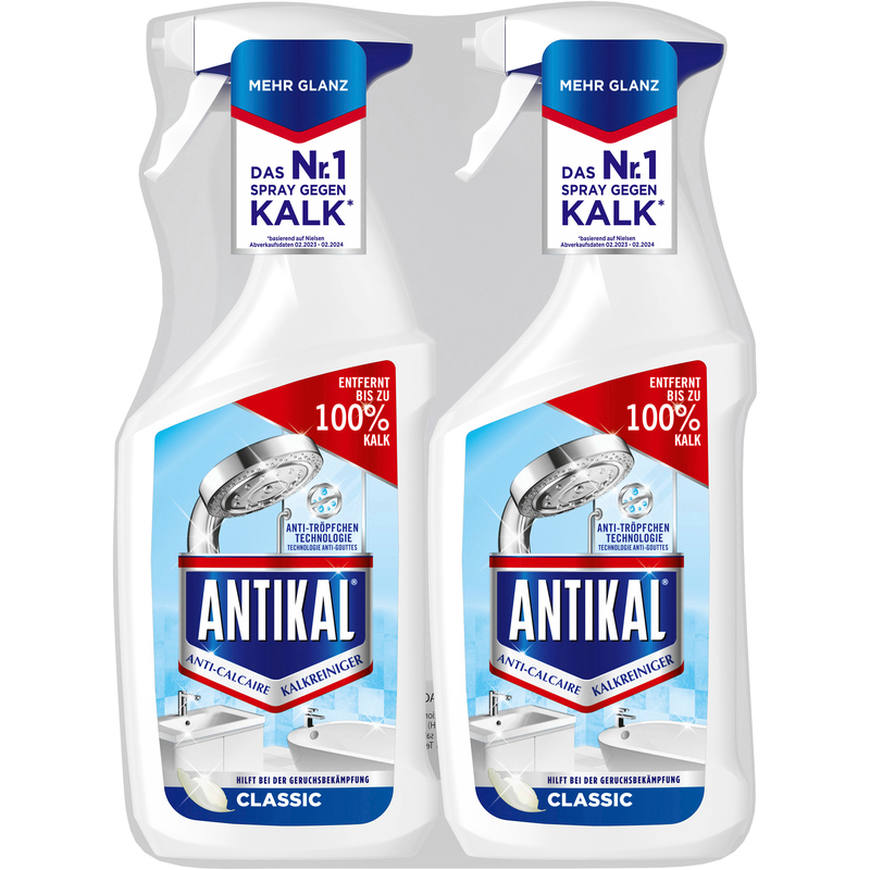 Antikal Kalkreiniger Spray Classic, 2 Stück, 0.8 l