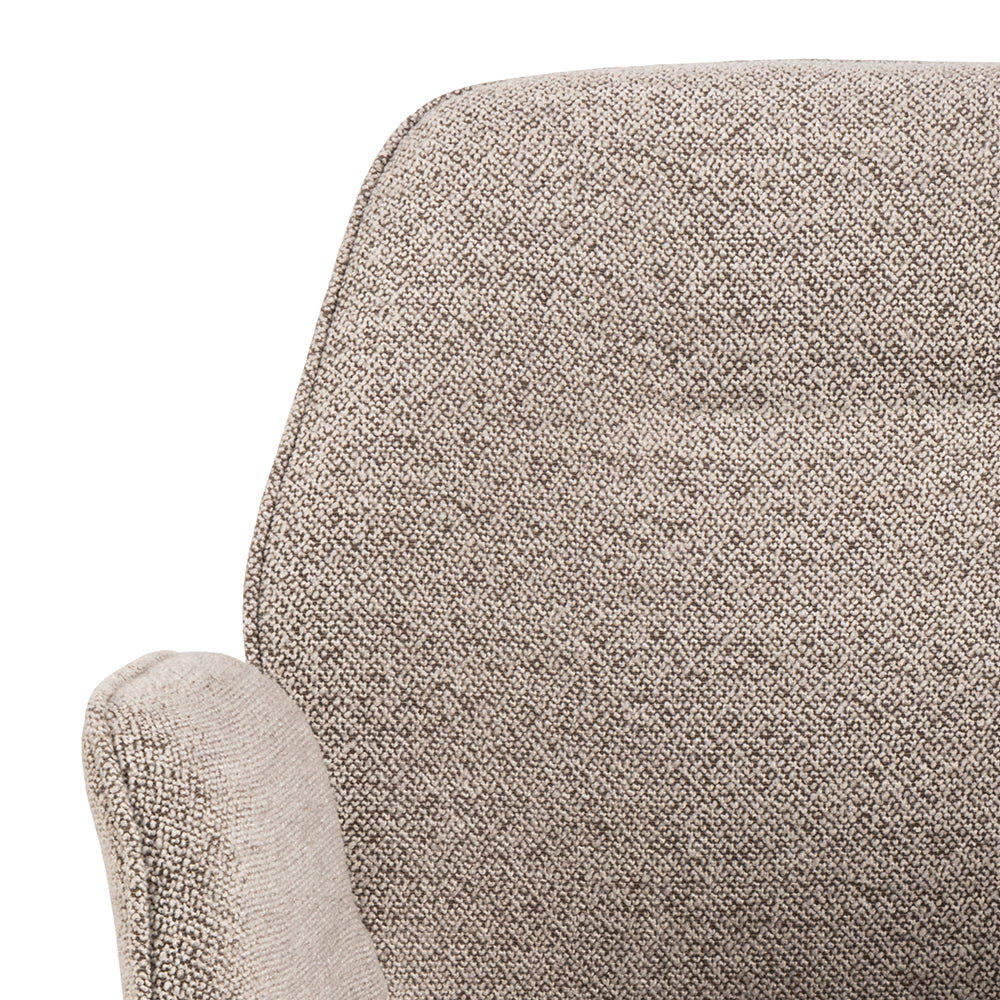 Arne Eetkamerstoel met Arm - Beige Bouclé