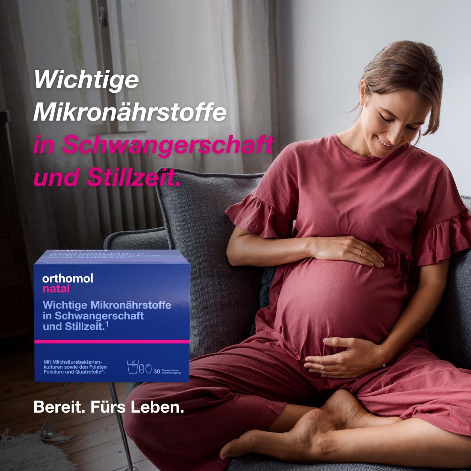 Orthomol Natal Granulat/Kapseln - Mikronährstoffe für Schwangerschaft und Stillzeit