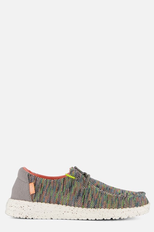 HEYDUDE Wendy Sox Instappers groen Canvas