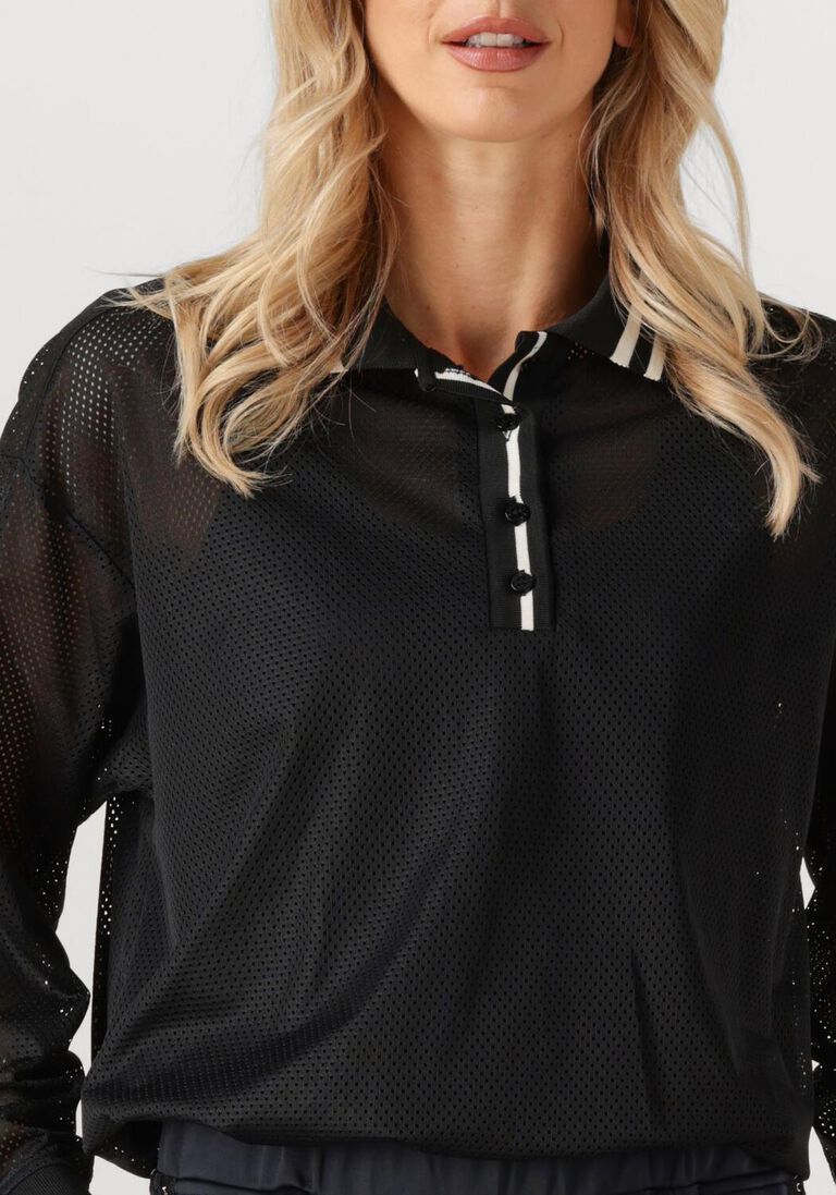 zwarte haute l'amitié polo drift polo blouse
