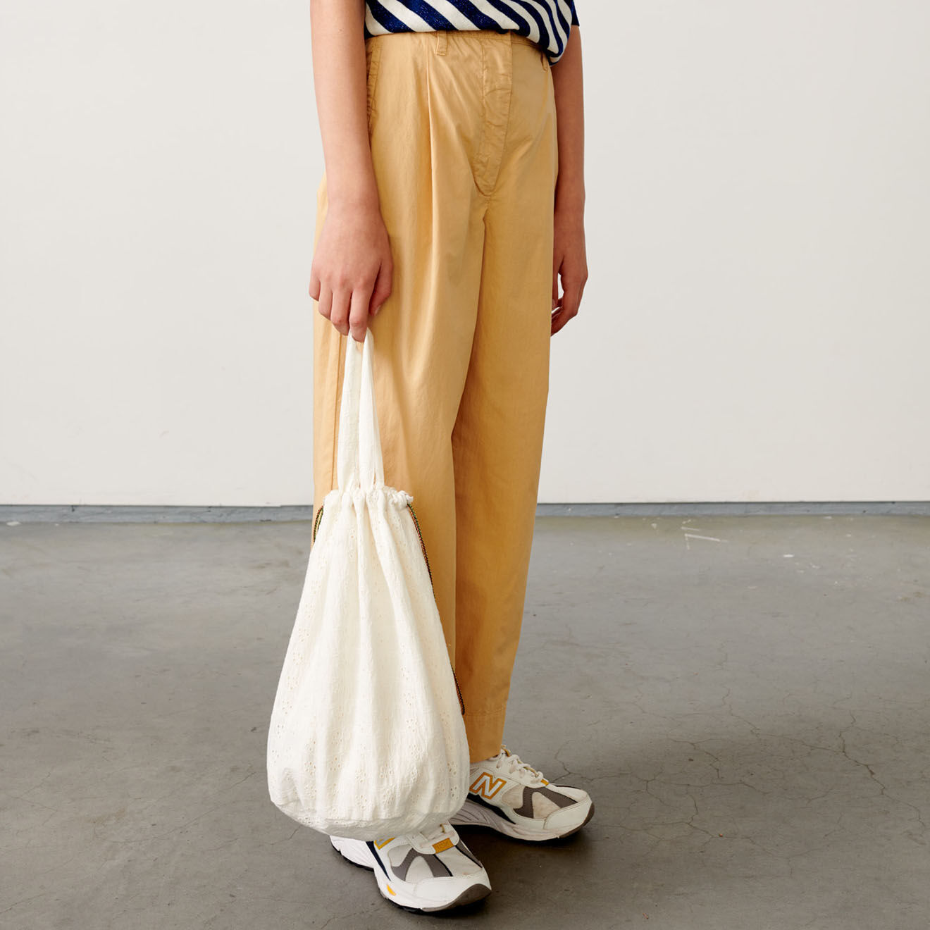 Bellerose Pantalon Pringle en Coton léger jaune