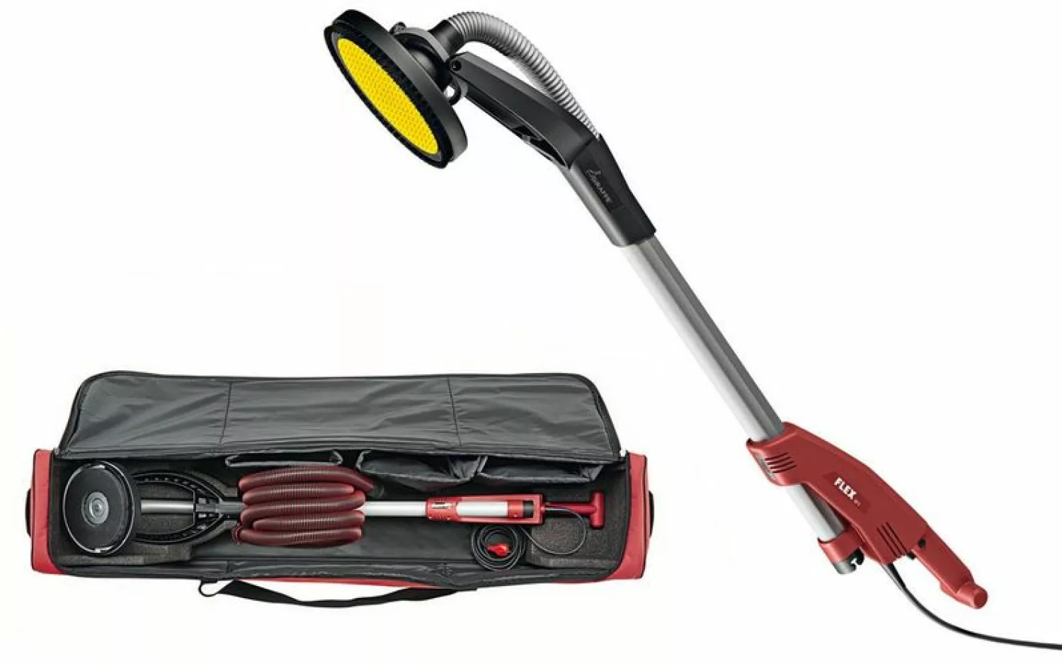 Flex GE 5   TB-L   SH Giraffe Wand- en plafondschuurmachine in tas met Anti-statische zuigslang