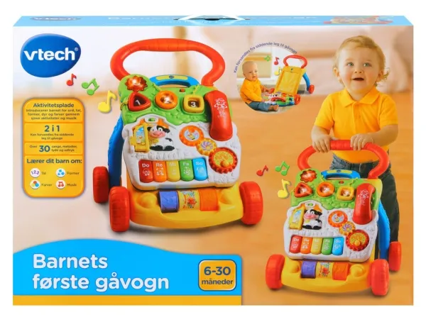 Vtech Baby Barnets første Gåvogn DK