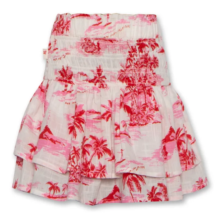 AO76 Jupe Delphine Hawaii | Rouge