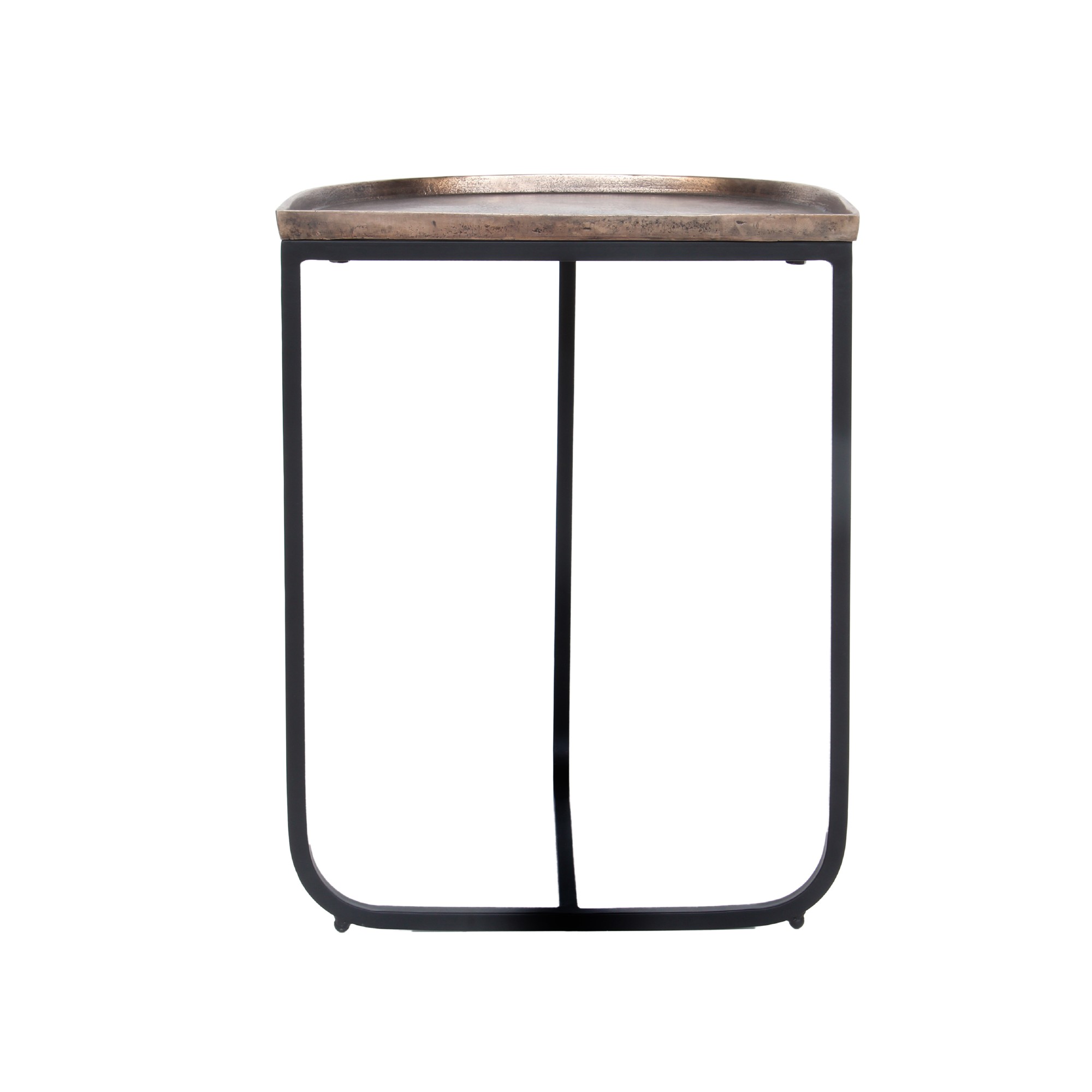 Tisch 'Nilay' M, kupfer, schwarz, B 45 cm, H 58 cm, T 38 cm von fischer's lagerhaus