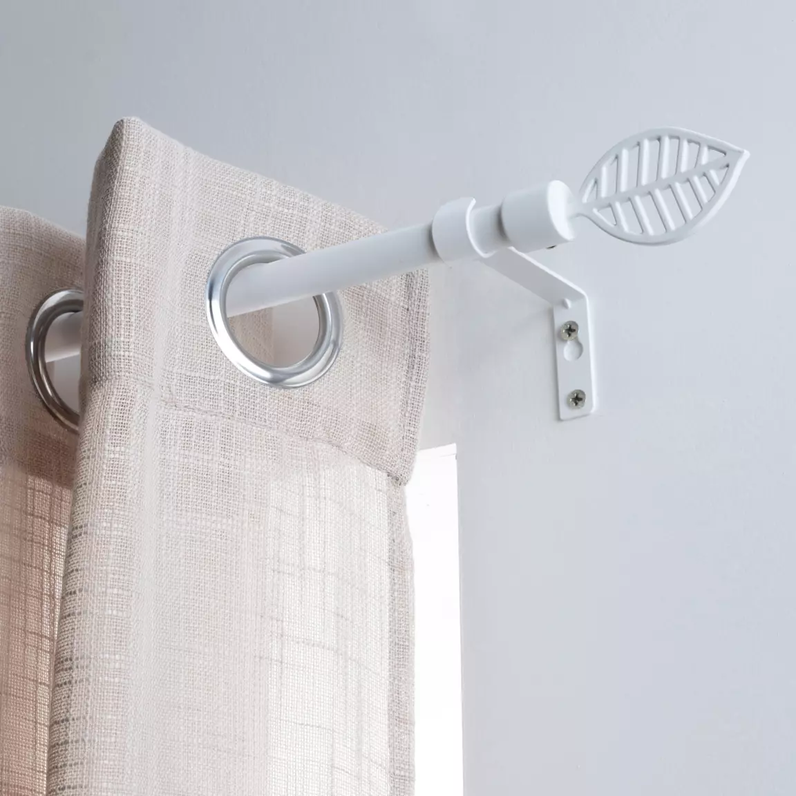 Kit de tringle extensible (L120 - L210 cm / D16 mm) Sevigne Blanc mat