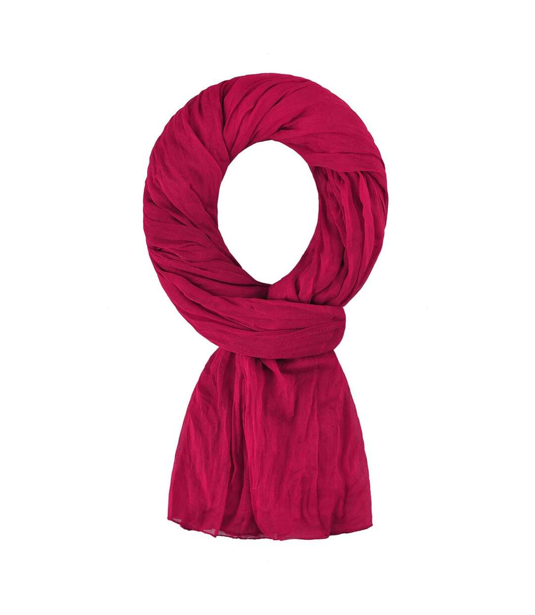 Chèche coton uni - Rouge Cerise