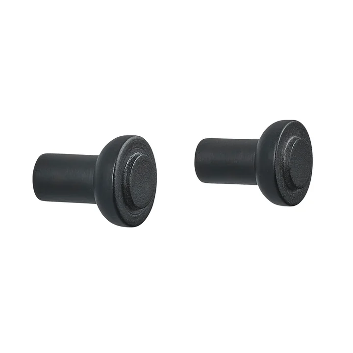 Zone Denmark - Sensu Garderobenhaken Ø 2,5 cm, schwarz (2er-Set)