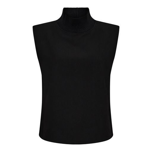 Co'Couture Vola Rib Turtleneck Vest, Black, L