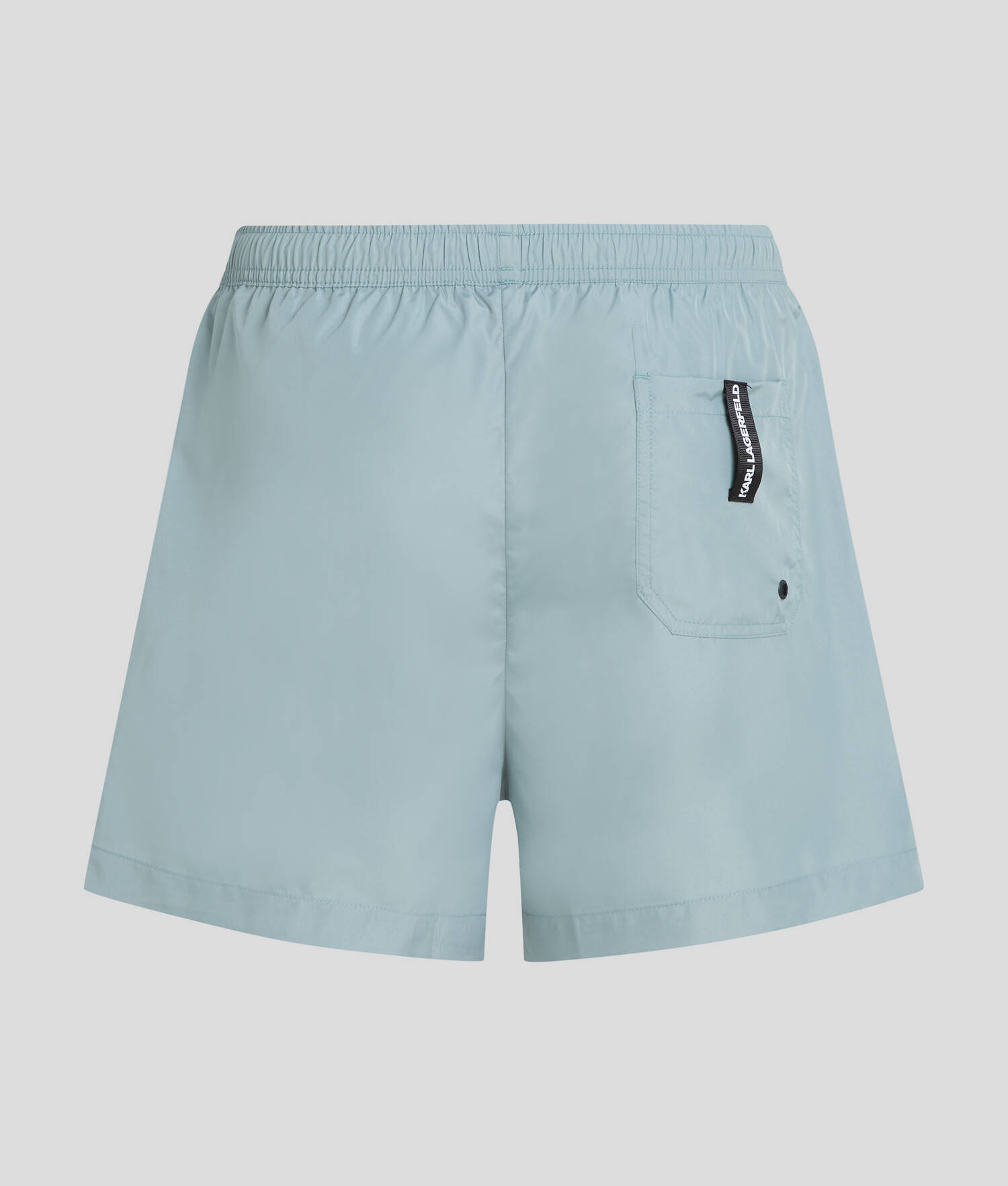 SHORT DE BAIN ORNÉ DU LOGO KARL - Ardoise
