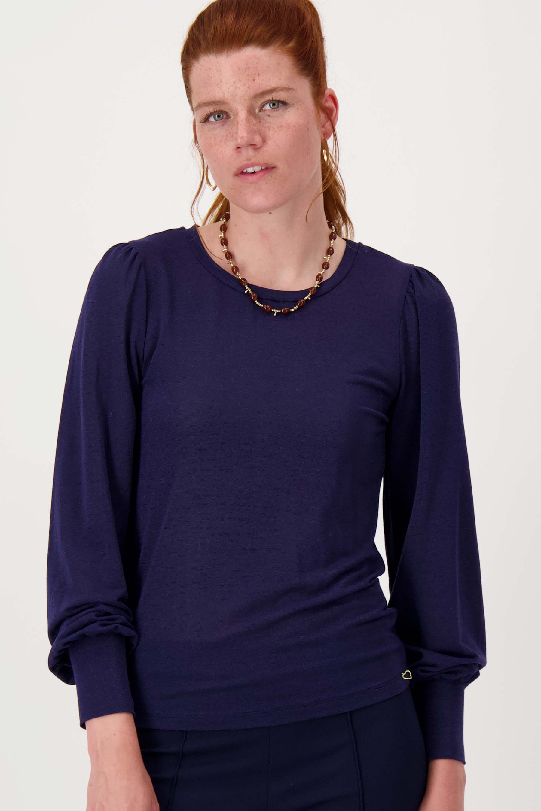 Top met lange mouwen in shimmer