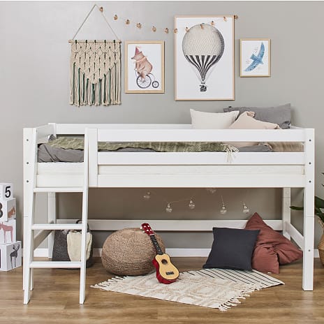 Hoppekids ECO Luxury halvhøj seng med skrå stige 90x200 cm