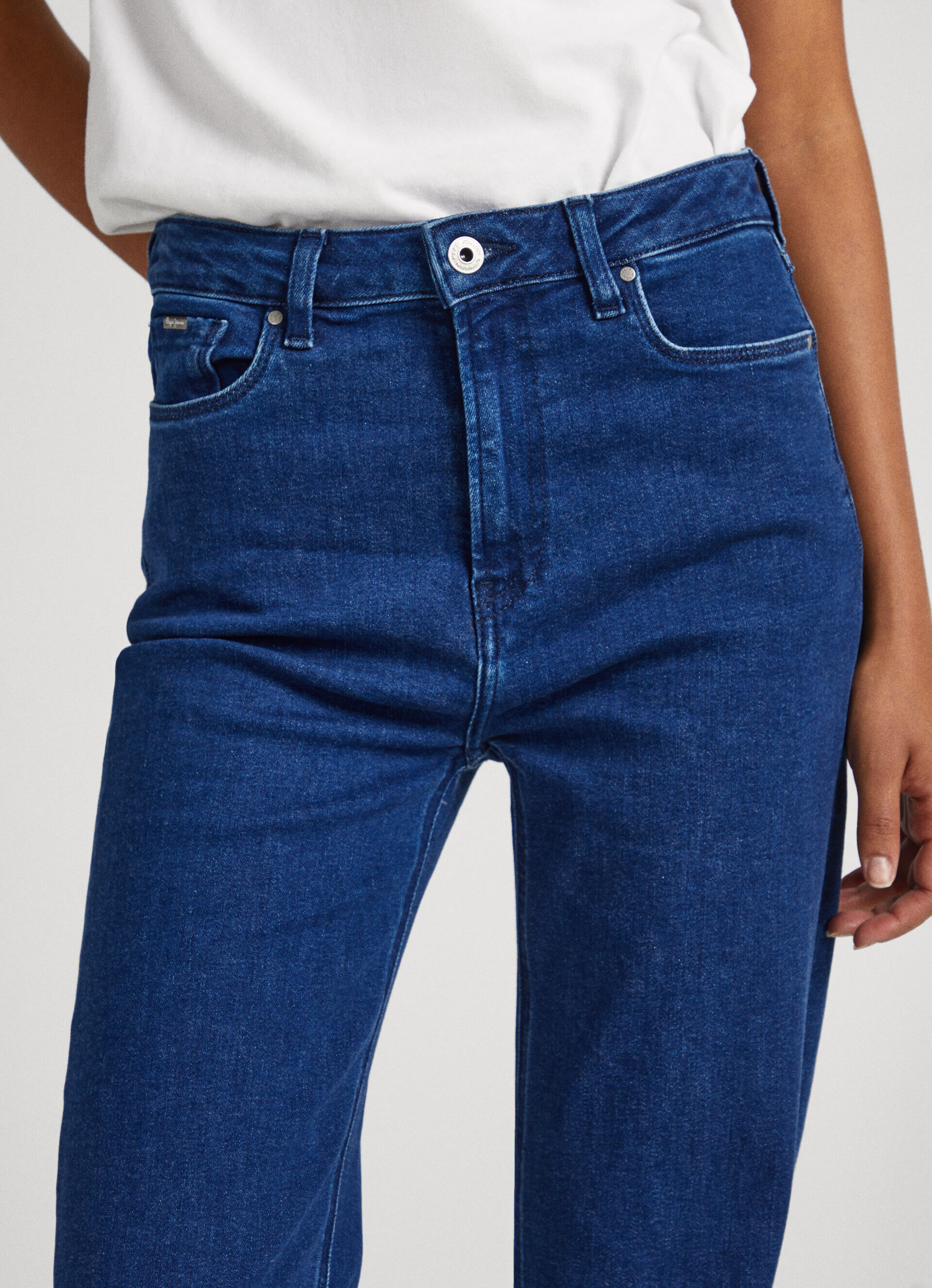 Calça jeans Willa Fit Flare de cintura alta - jeans