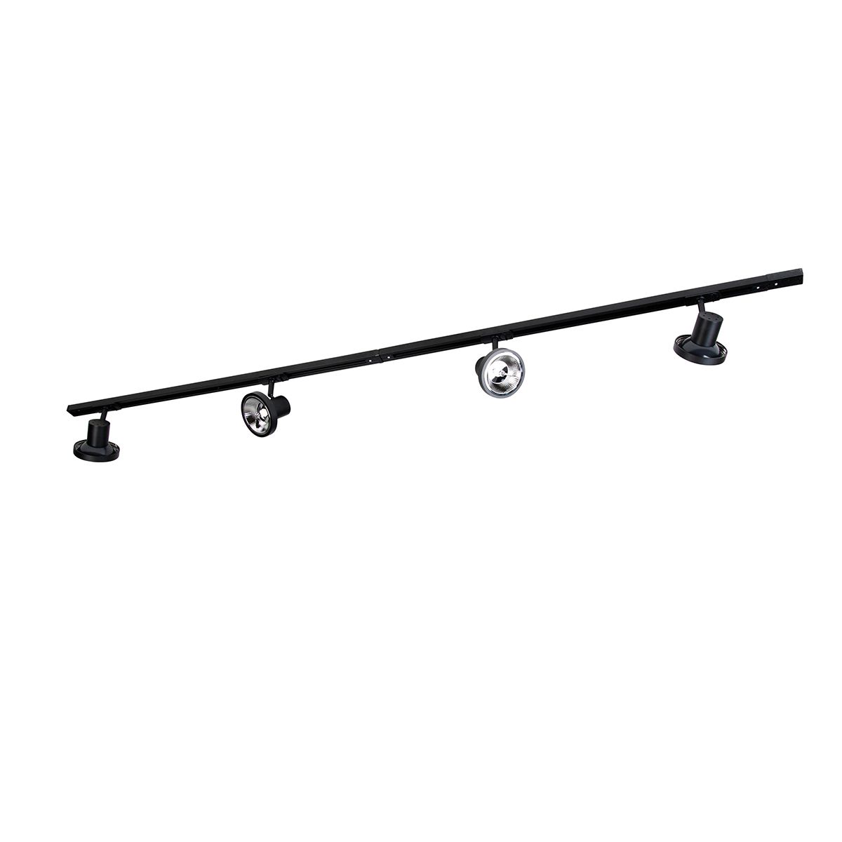 Modern railsysteem met 4 spots zwart 1-fase 200 cm - Iconic Jeany