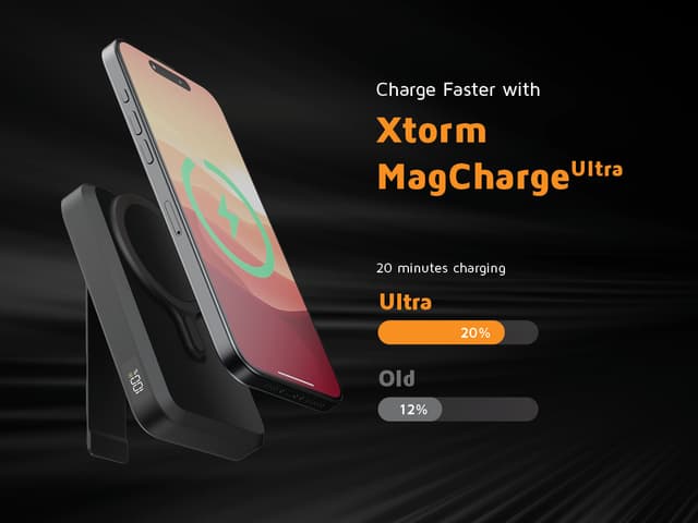 Xtorm FS5W101 Magnetisk trådløs powerbank (midnatssort)