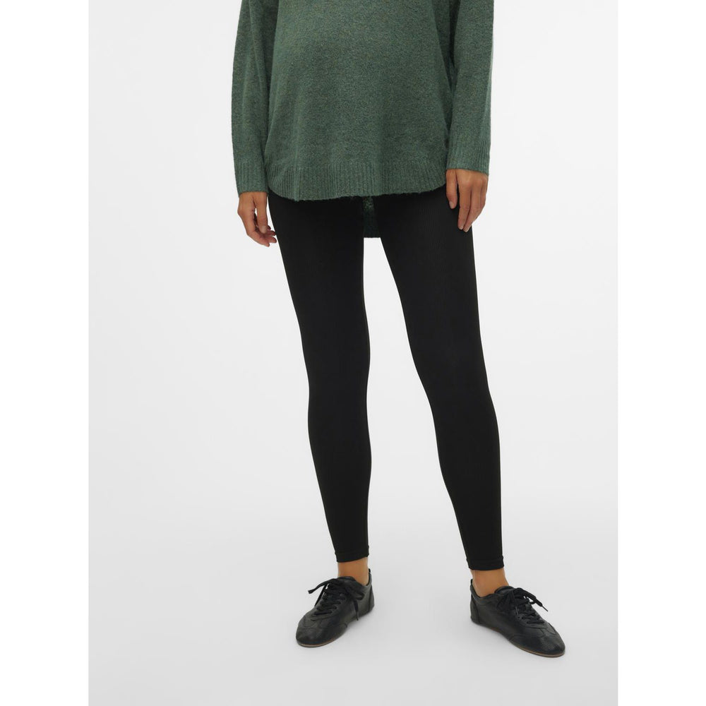Køb Vero Moda Maternity Black Vmmisa Hw Seamless Rib Leggings Noos