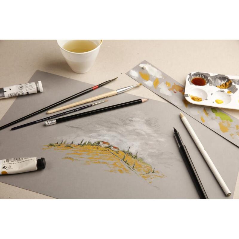 Paint'ON Gris bloc collé 30F A5 250g