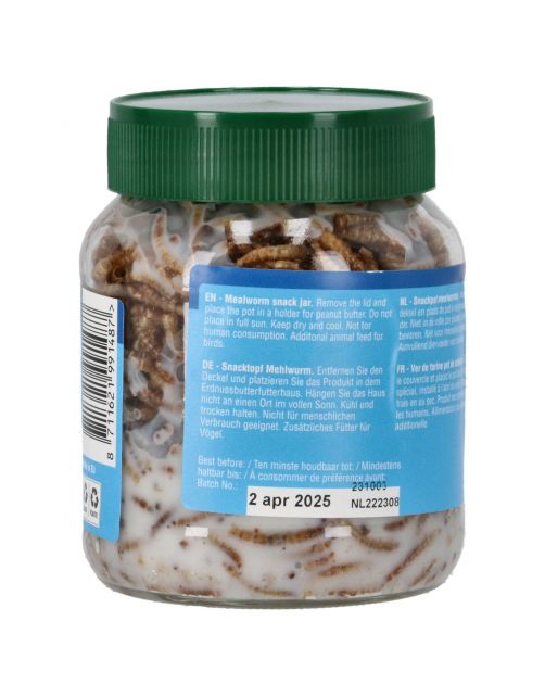 Allbirds&Co Snackpot Meelwormen - Tuinvogelvoer - 120 g