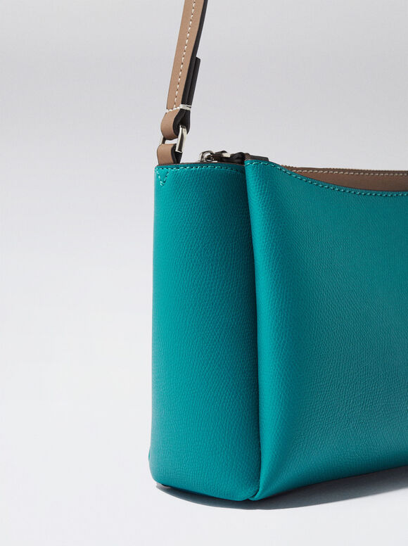 Bolsa de ombro com vários bolsos - Azul