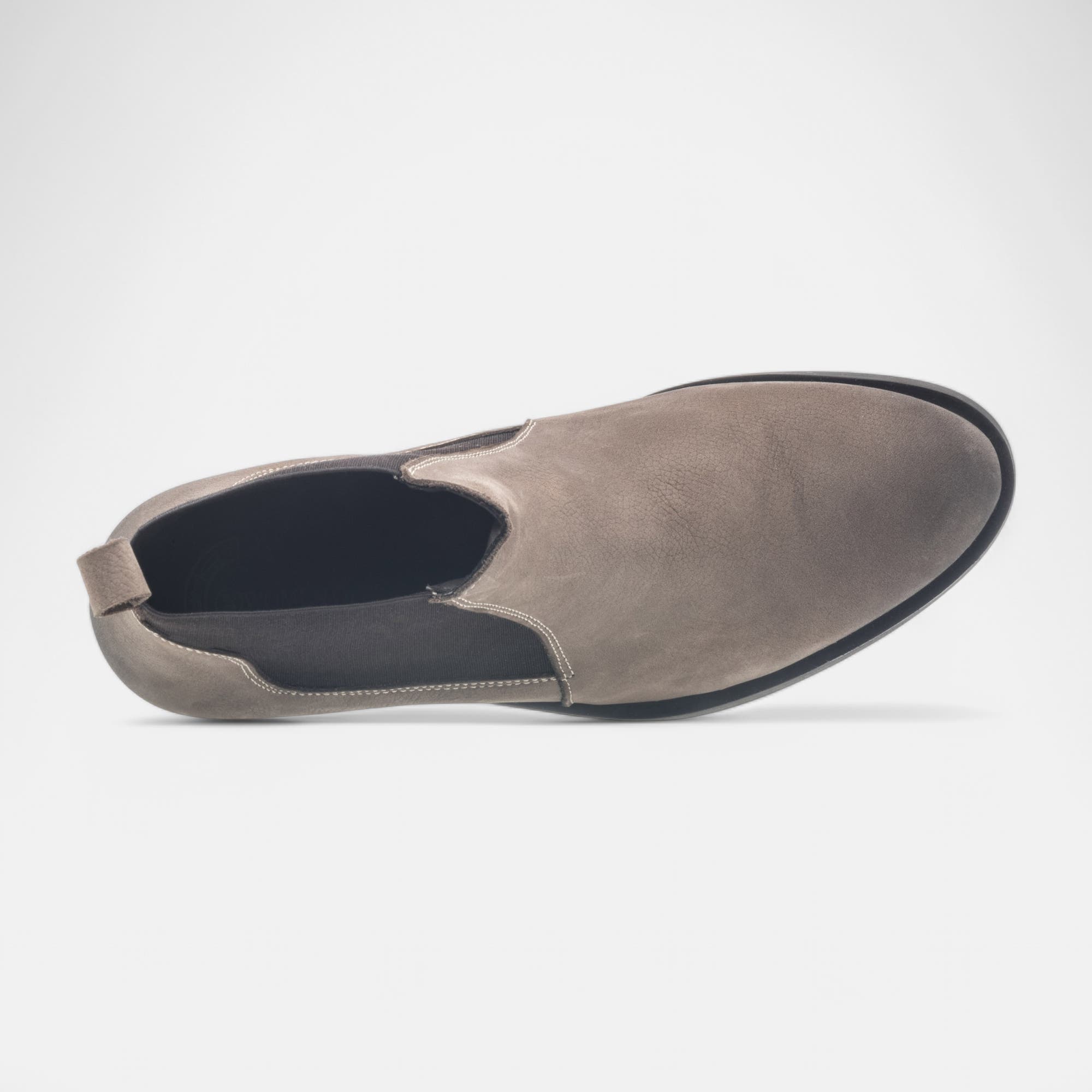 Boots chelsea Femme en cuir taupe