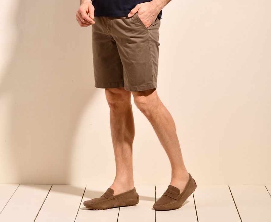 Bermuda chino homme Taupe Foncé II - BARRY