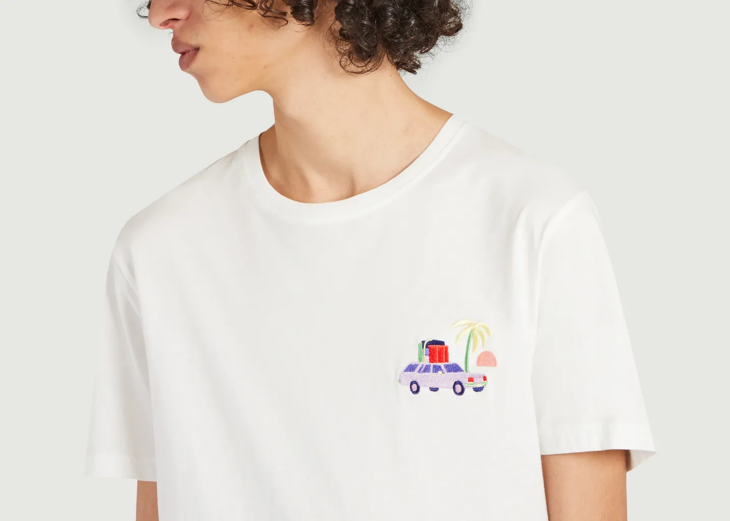 T-shirt en coton bio brodé Tonton du bled x Elsa Martino Olow