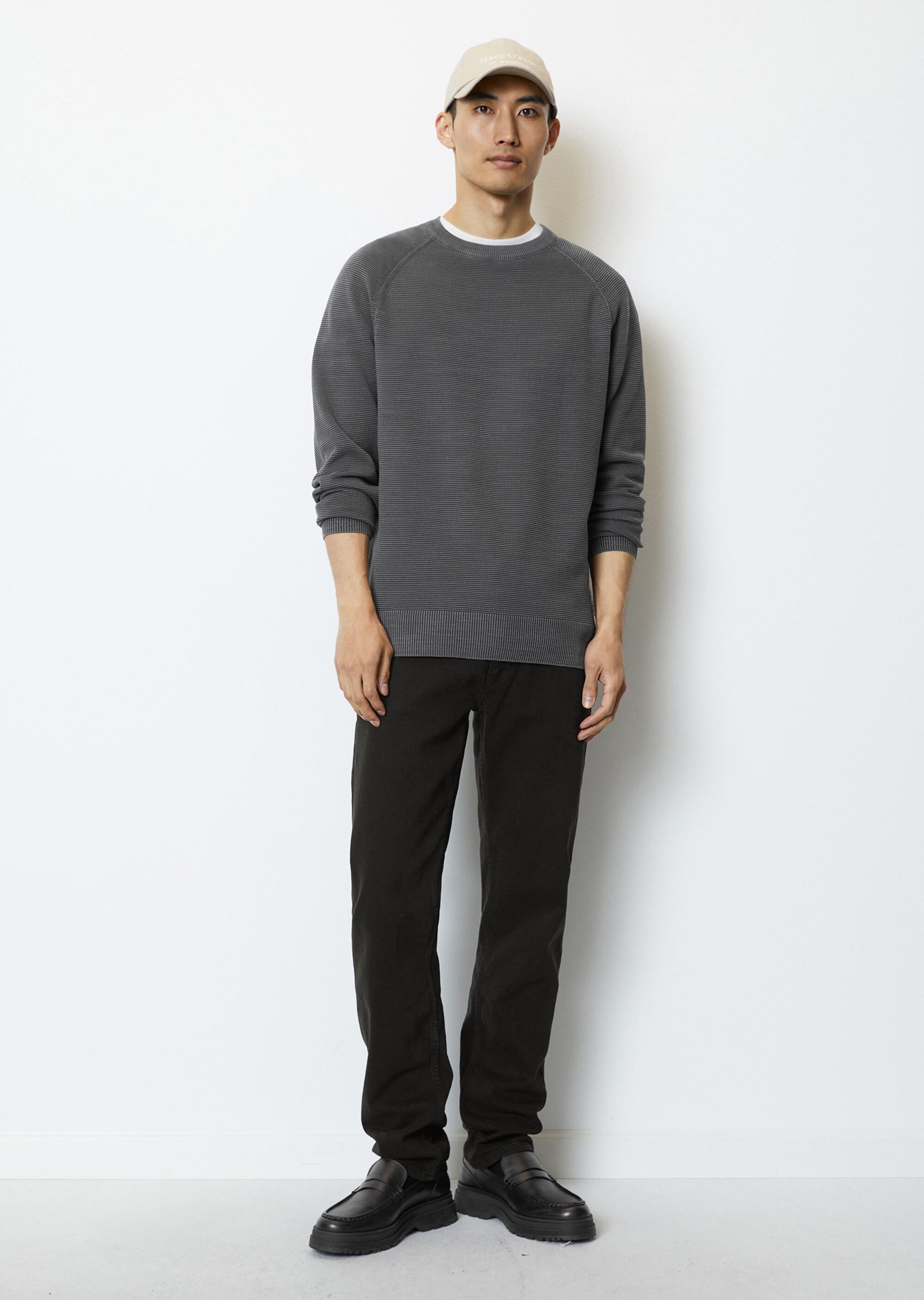 Pullover regular mit feiner Ottoman-Struktur