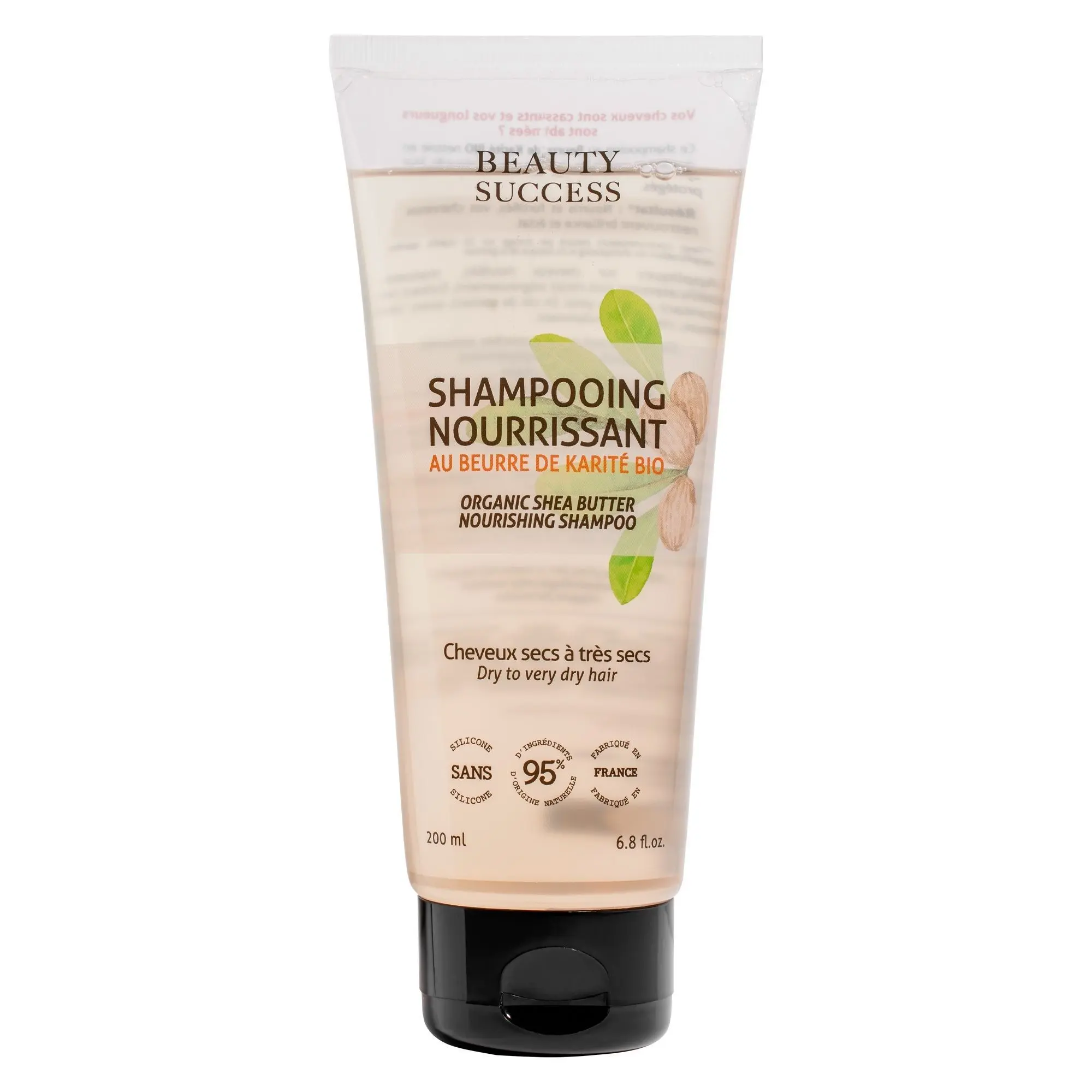 Beauty Success - Shampooing Nourrissant Au Beurre de Karité Bio Tube 200 ml - Shampoing