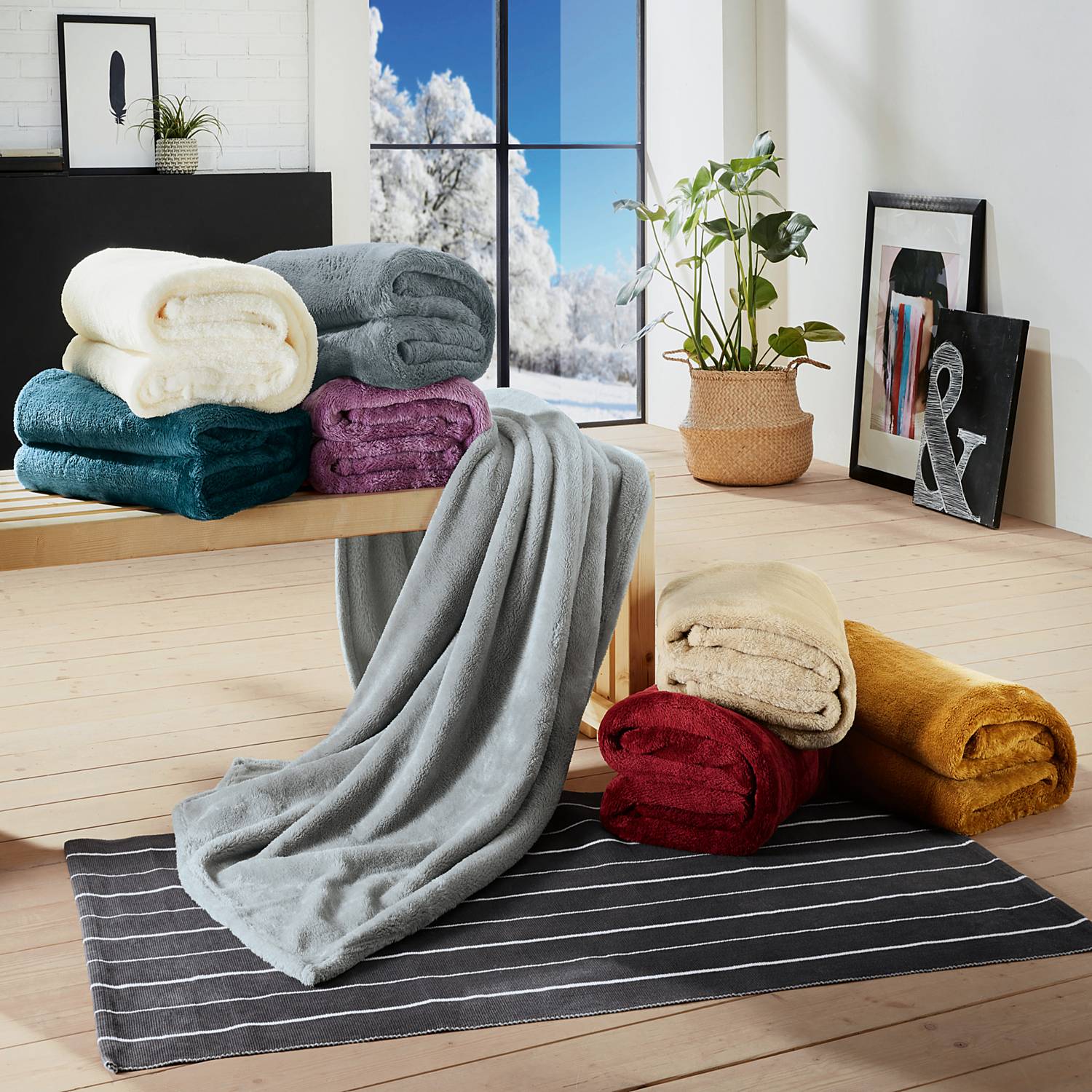 Erwin Müller Teddy-Fleece Wohndecke 