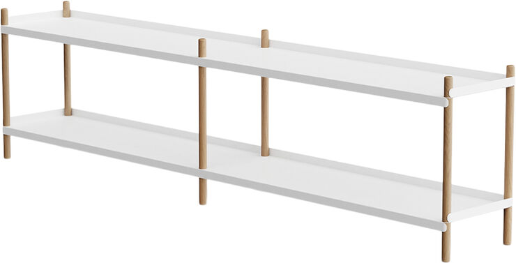 NINE BOLT Shelving 2000 - 2 shelves Oak Black Anthracite