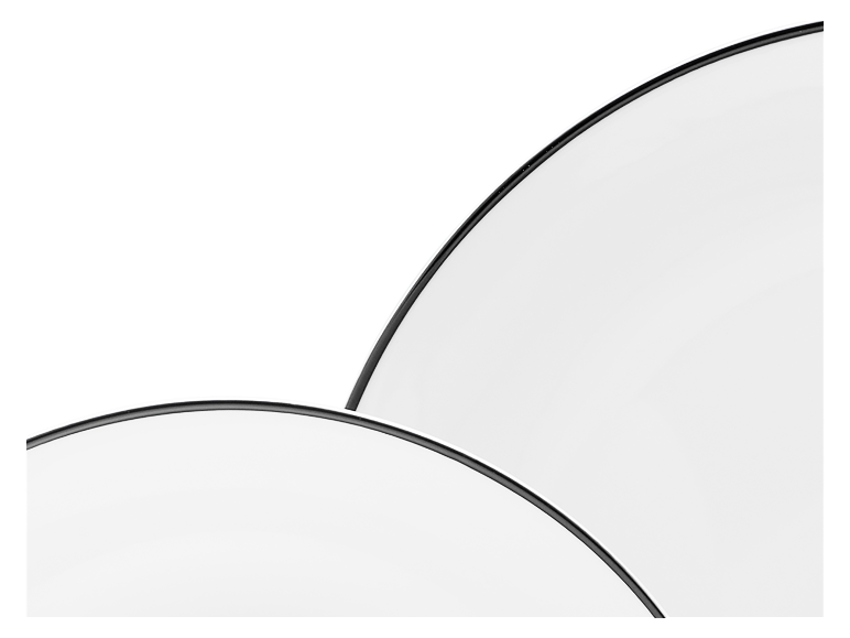 Serviesset Luna Black Line