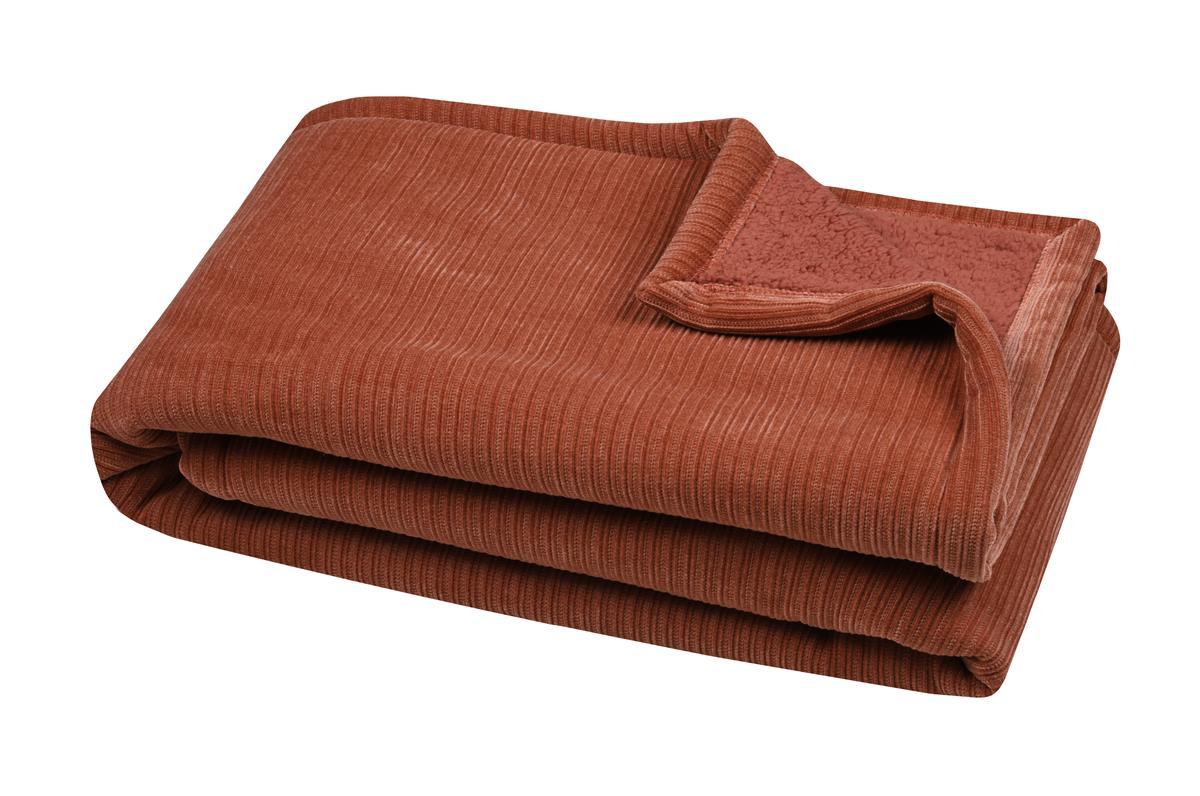 CLAYTON PLAID 130X160CM ROUX