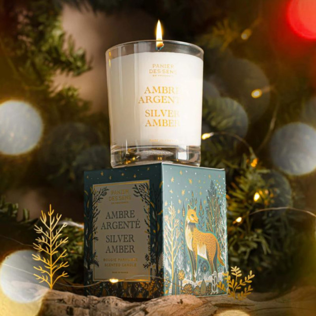 Ambre Argenté bougie parfumée PANIER DES SENS