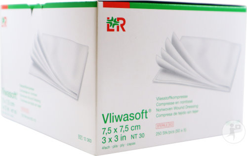 Lohmann & Rauscher Vliwasoft Compresse En Nontissée Stérile 7,5x7,5cm 50x5 Pièces (12083)