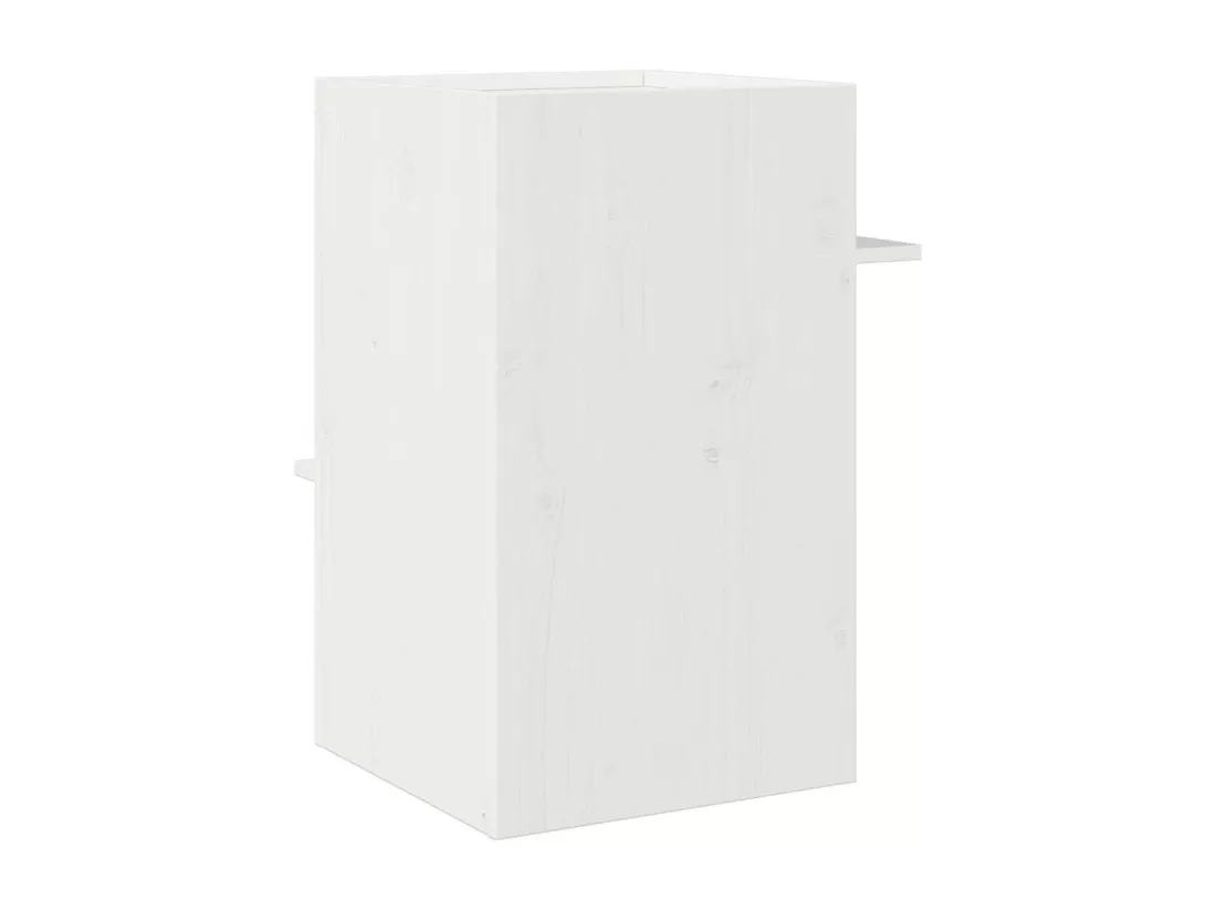 Maison pour chat blanc 43x43x60 cm bois de pin massif