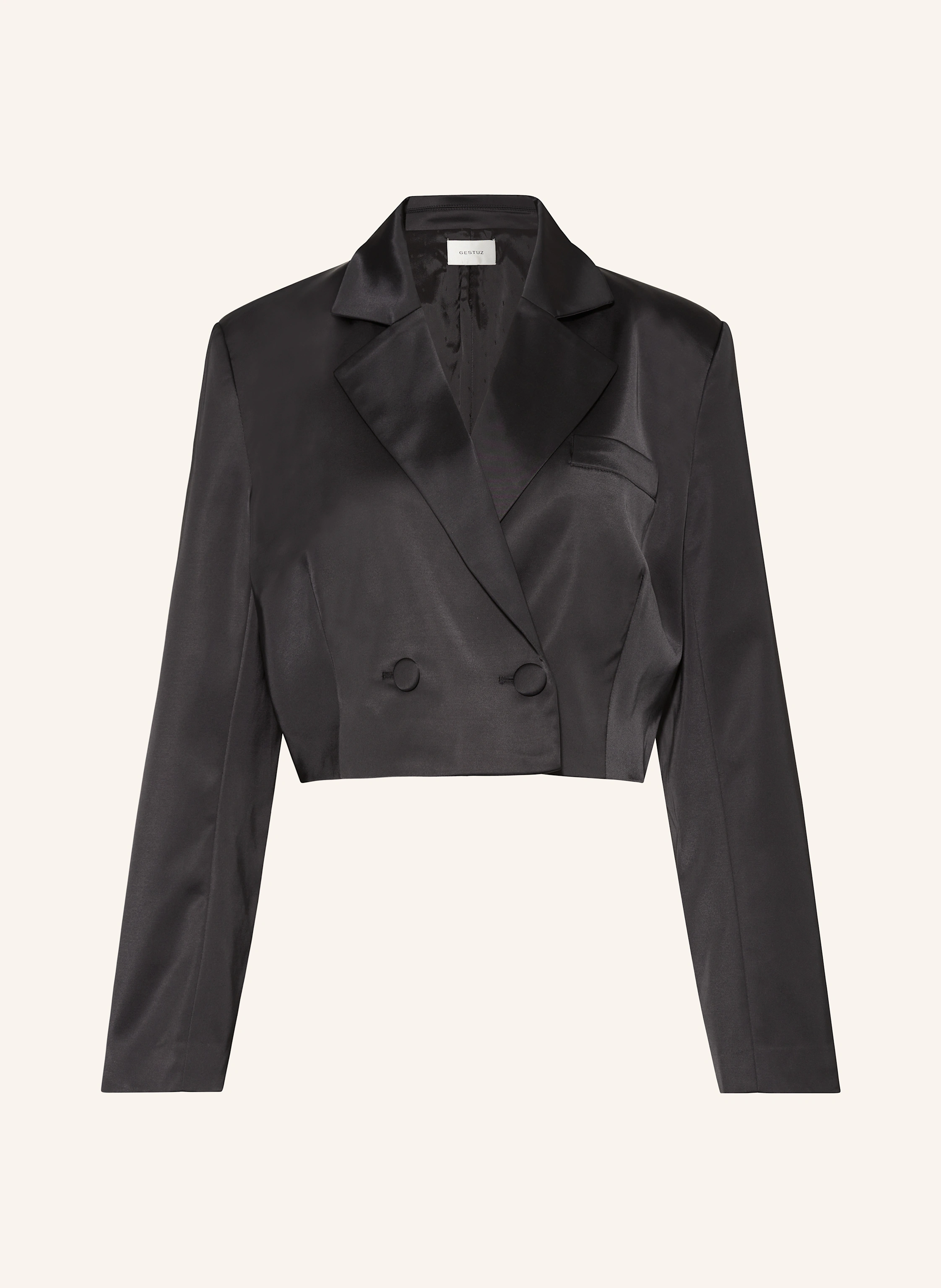 GESTUZ Cropped-Blazer YACMINEGZ aus Satin