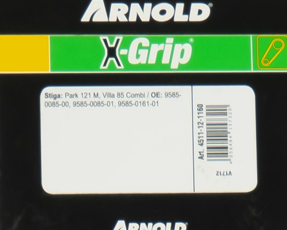 Courroie dentée trapézoïdale x-grip de type 120s8m1160
