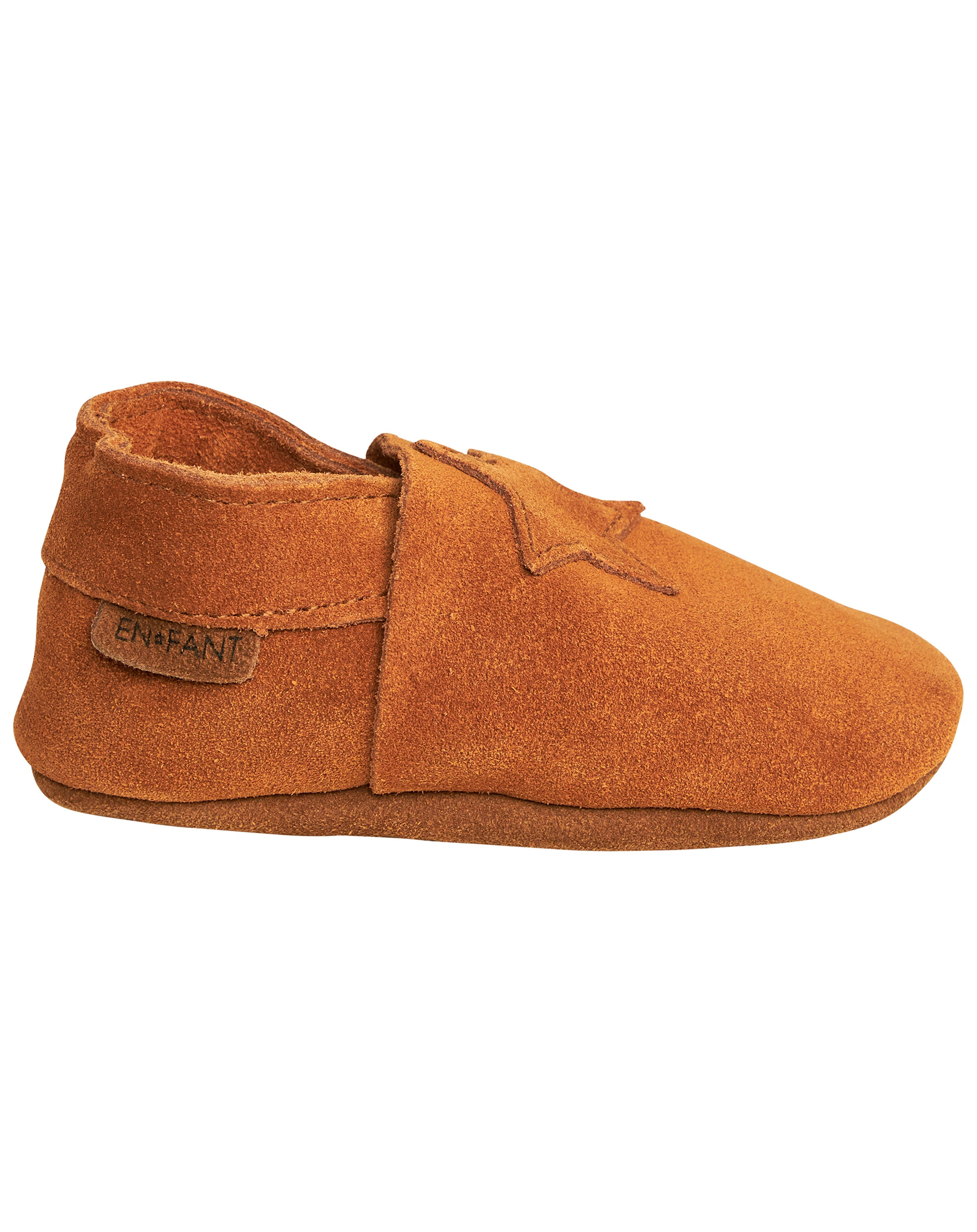 Leder-Krabbelschuhe ELASTIC - STERN in leather brown