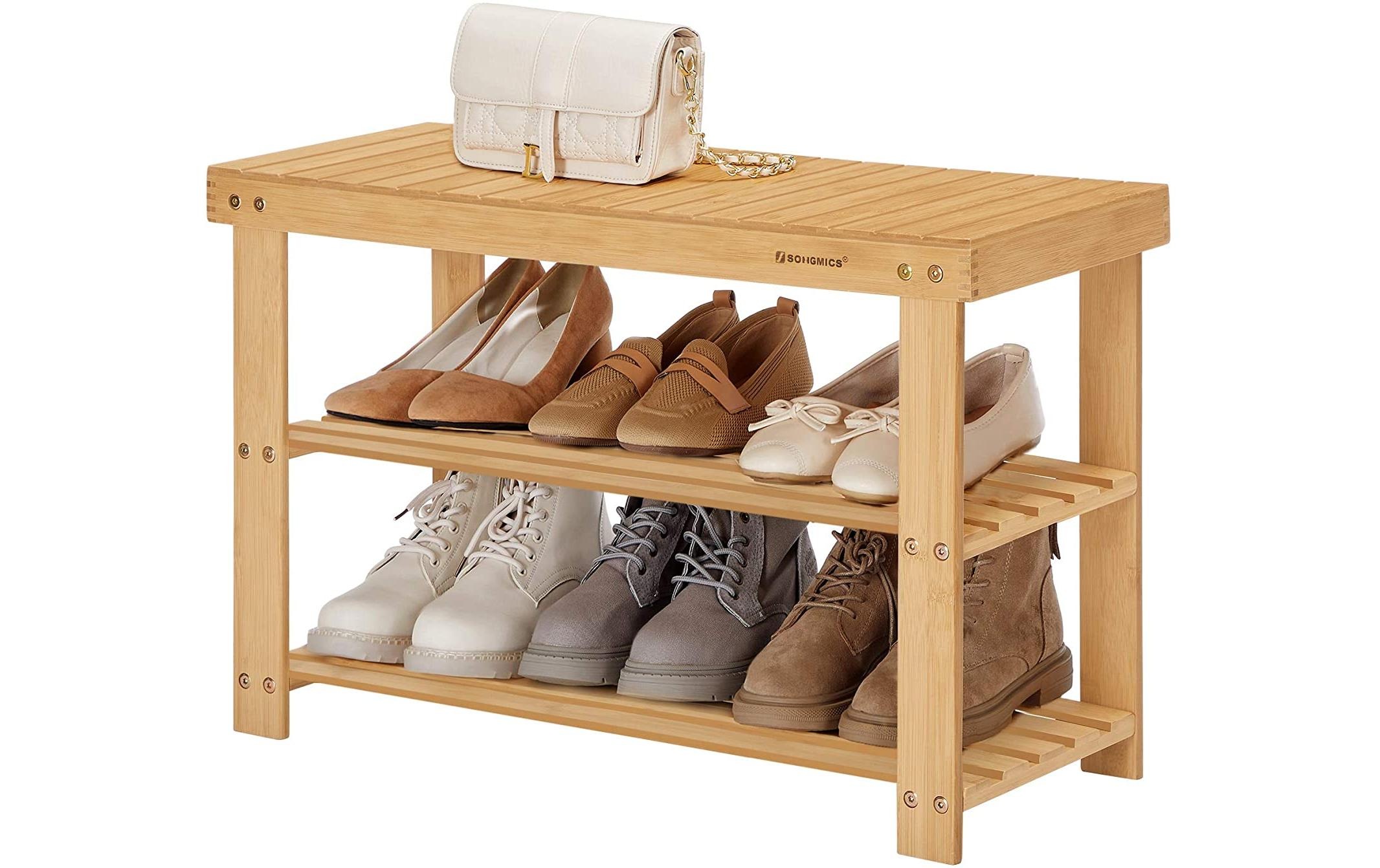 SONGMICS Schuhregal »aus Bambus«