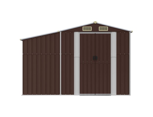 VIDAXL - Abri de jardin marron 277x192,5x179 cm acier galvanisé