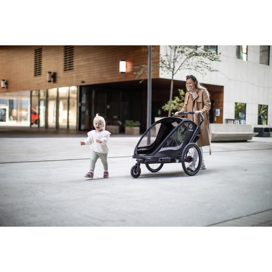 hamax Kinderfahrradanhänger Cocoon ONE Einsitzer greyblack