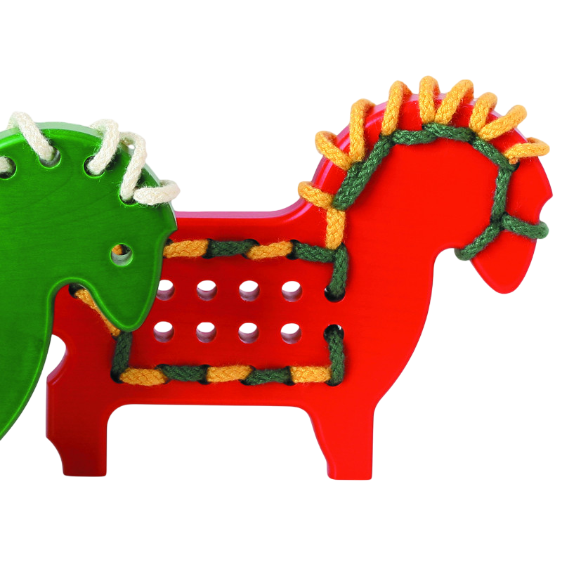 Naef Holzspiel Schnurpfel-Pony rot