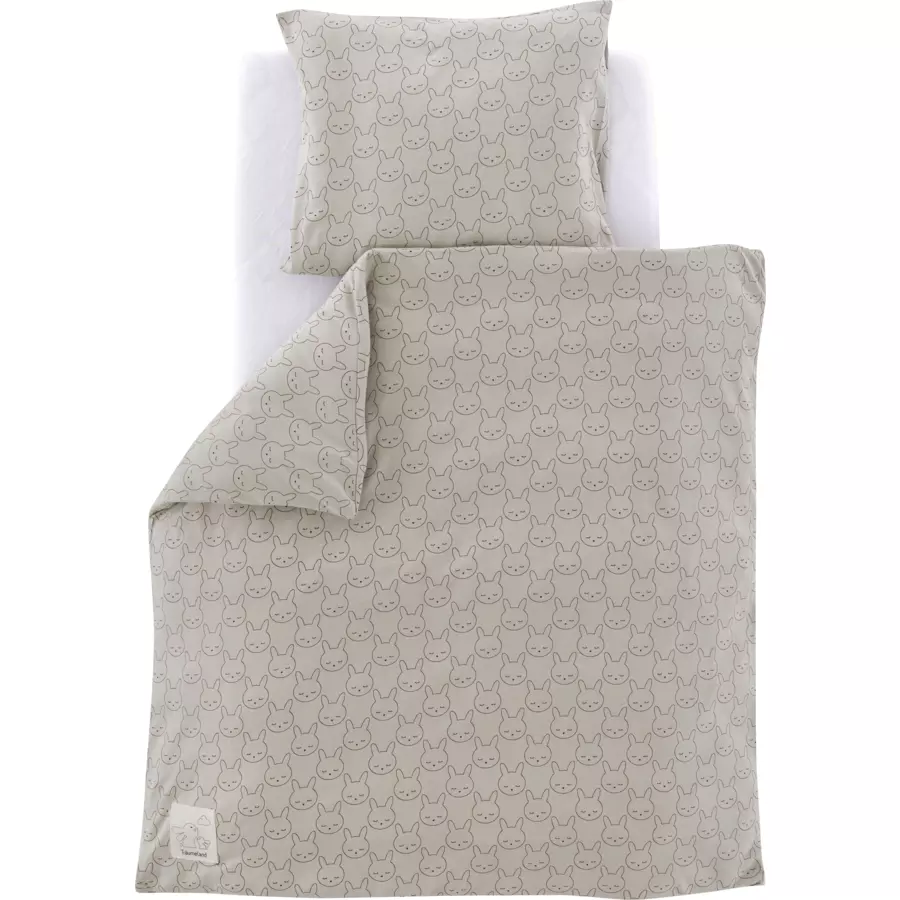Träumeland Jerseybettwäsche Kuschelhase grün 80 x 80 cm