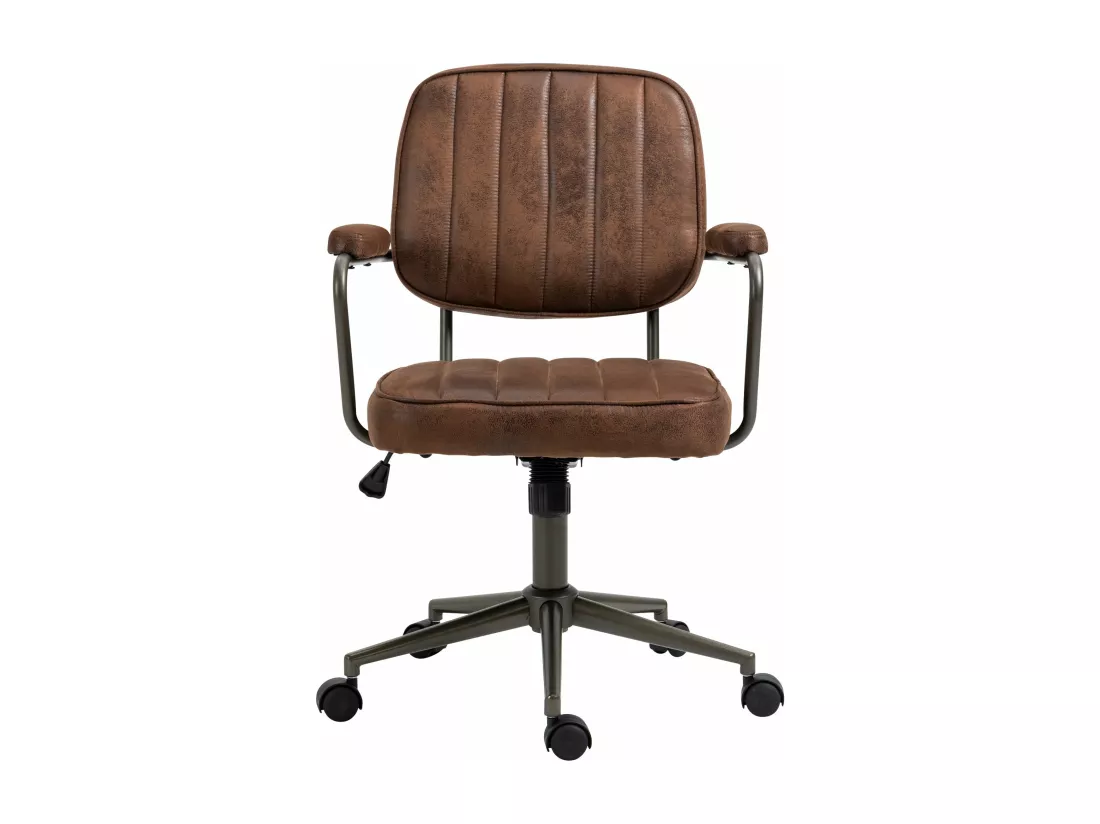 Chaise de bureau - Similicuir - Cognac - Natrona