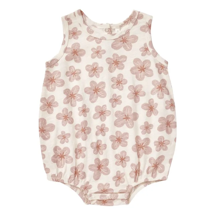Rylee + Cru Barboteuse Bubble à Fleurs | Ecru