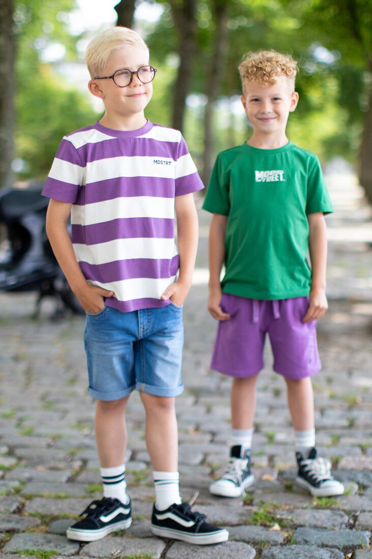 MOODSTREET paarse moodstreet korte broek boys sweat short