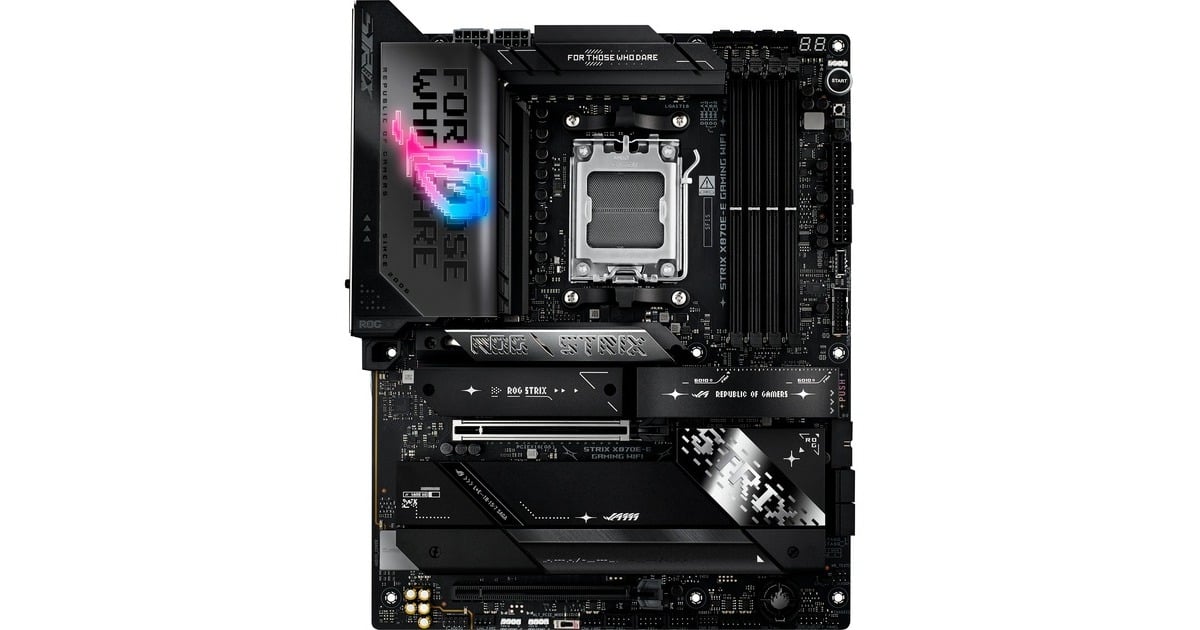 ASUSROG STRIX X870E-E GAMING WIFI socket AM5 moederbord  (5 Gb-LAN, Wi-Fi 7, BT, Sound, ATX, Tweedekans)